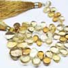 Natural Lemon Quartz Smooth Hand Polished Pear Drop Briolette Beads Strand Rondelles Sold per 4-inch strand & Sizes from 8mm to 11mm approx.Beer Quartz is a beautiful variety of yellow quartz. Its beer like shade differentiates it from citrine or lemon quartz. 